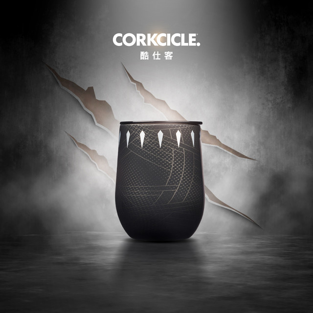 CORKCICLE 三層真空啜飲杯 355ML-黑豹聯名款